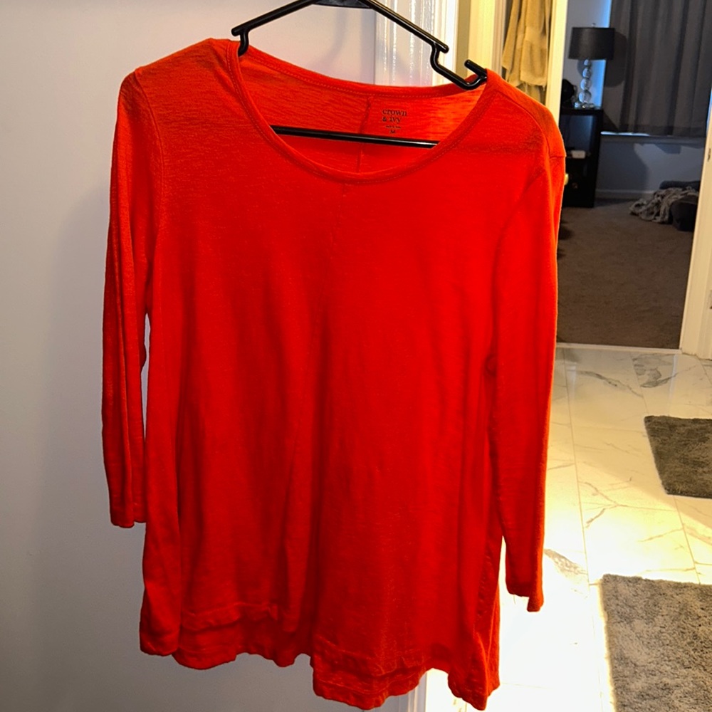 Crown & ivy Orange Top